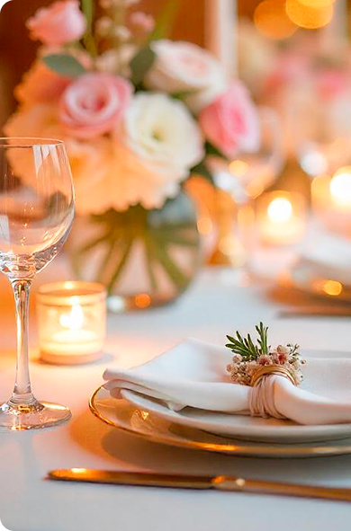 Couple celebrating their wedding